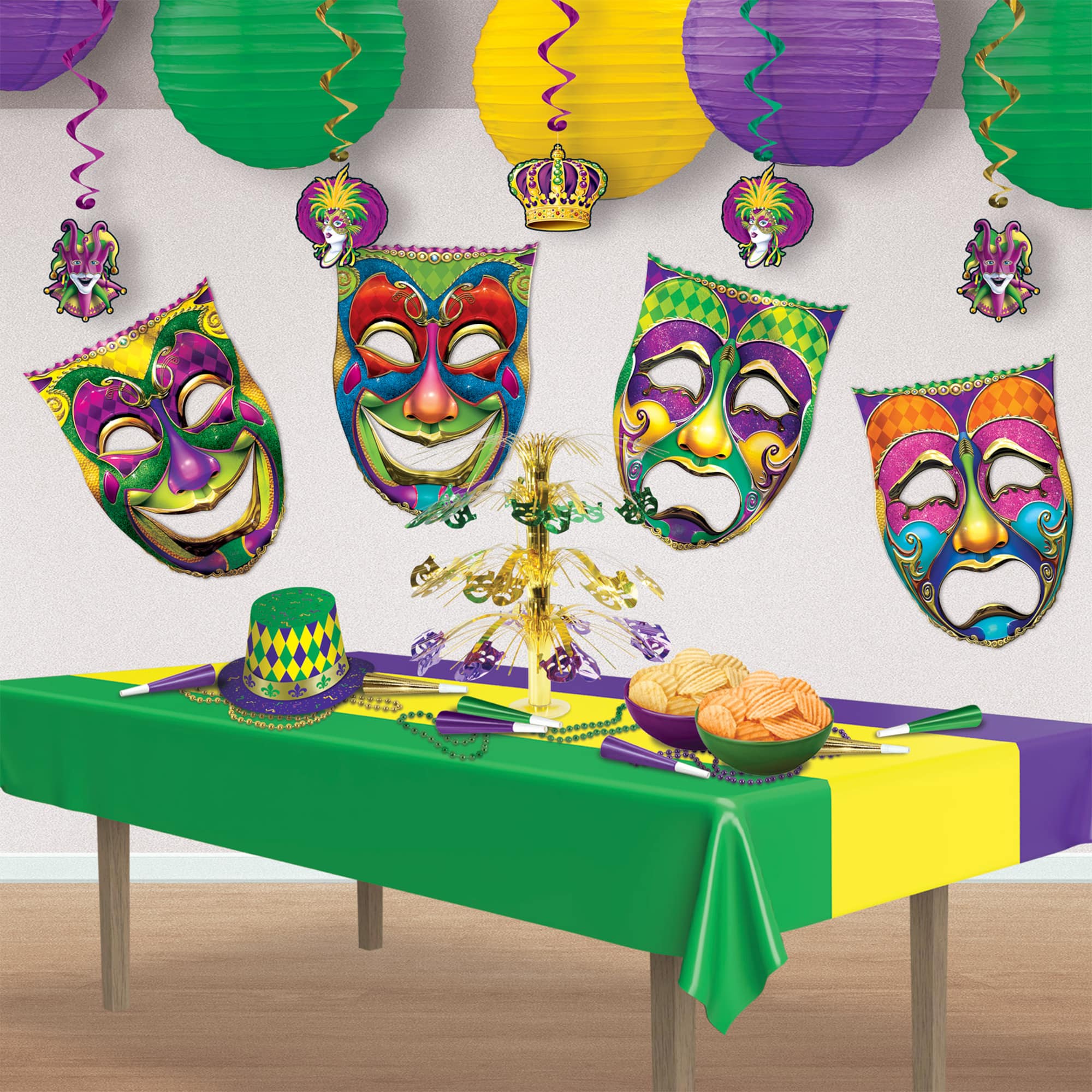 Beistle 18.25" x 24.75" Jumbo Foil Comedy & Tragedy Face Cutouts, 2ct.